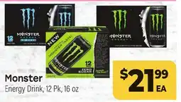 Tony’s Fresh Market Monster Energy Drink offer