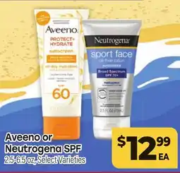 Tony’s Fresh Market Aveeno or Neutrogena SPF offer