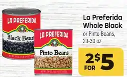Tony’s Fresh Market La Preferida Whole Black or Pinto Beans offer