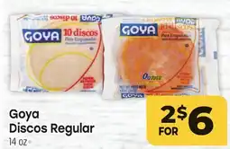 Tony’s Fresh Market Goya Discos Regular offer