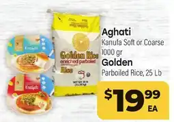 Tony’s Fresh Market Aghati Kanufa Soft or Coarse 1000 gr Golden Parboiled Rice, 25 Lb offer