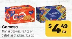 Tony’s Fresh Market Gamesa Marias Cookies, 19.7 oz or Saladitas Crackers, 16.2 oz offer