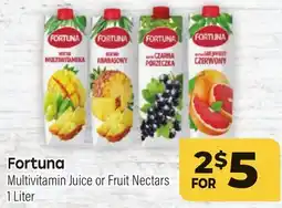 Tony’s Fresh Market Fortuna Multivitamin Juice or Fruit Nectars offer