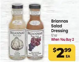 Tony’s Fresh Market Briannas Salad Dressing offer