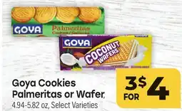 Tony’s Fresh Market Goya Cookies Palmeritas or Wafer offer