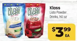 Tony’s Fresh Market Klass Listo Powder Drinks offer
