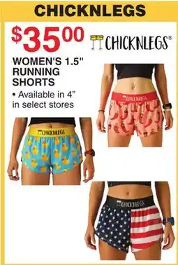 Dunham's Sports CHICKNLEGS WOMEN'S 1.5 RUNNING SHORTS offer