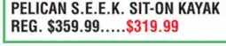 Dunham's Sports PELICAN S.E.E.K. SIT-ON KAYAK offer