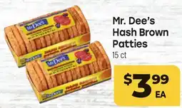 Tony’s Fresh Market Mr. Dee's Hash Brown Patties offer