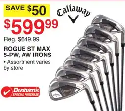 Dunham's Sports ROGUE ST MAX 5-PW, AW IRONS offer