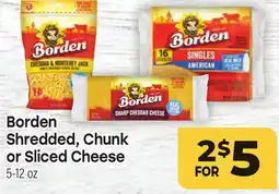 Tony’s Fresh Market Borden Shredded, Chunk or Sliced Cheese offer