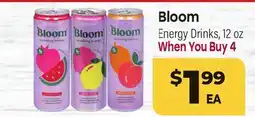 Tony’s Fresh Market Bloom Energy Drinks offer