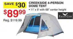 Dunham's Sports CREEKSIDE 4-PERSON DOME TENT offer
