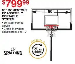 Dunham's Sports 60 MOMENTOUS EZ ASSEMBLY PORTABLE SYSTEM offer