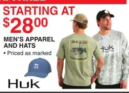 Dunham's Sports HUK MEN'S APPAREL AND HATS offer