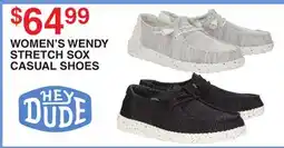 Dunham's Sports WOMEN'S HEY DUDE WENDY STRETCH SOX CASUAL SHOES offer