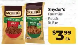 Tony’s Fresh Market Snyder's Family Size Pretzels offer