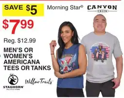 Dunham's Sports MEN'S OR WOMEN'S AMERICANA TEES OR TANKS offer