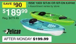 Dunham's Sports RISE 100X SIT-IN OR SIT-ON KAYAK offer
