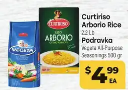 Tony’s Fresh Market Curtiriso Arborio Rice 2.2 Lb Podravka Vegeta All-Purpose Seasonings 500 gr offer