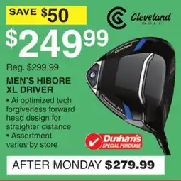 Dunham's Sports MEN'S HIBORE XL DRIVER offer