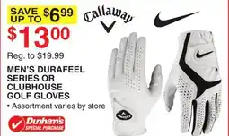 Dunham's Sports MEN'S DURAFEEL SERIES OR CLUBHOUSE GOLF GLOVES offer
