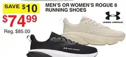 Dunham's Sports UNDER ARMOUR MEN'S OR WOMEN'S ROGUE 6 RUNNING SHOES offer
