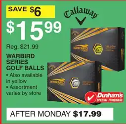 Dunham's Sports WARBIRD SERIES GOLF BALLS offer