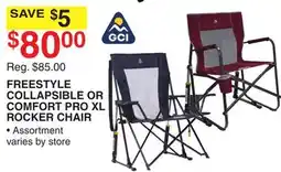 Dunham's Sports FREESTYLE COLLAPSIBLE OR COMFORT PRO XL ROCKER CHAIR offer