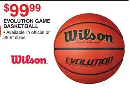 Dunham's Sports WILSON EVOLUTION GAME BASKETBALL offer