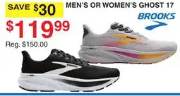 Dunham's Sports BROOKS MEN'S OR WOMEN'S GHOST 17 offer