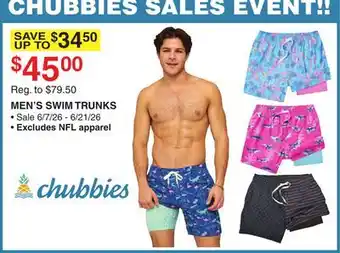 Dunham's Sports MEN'S SWIM TRUNKS offer