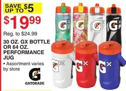 Dunham's Sports GATORADE 30 OZ. GX BOTTLE OR 64 OZ. PERFORMANCE JUG offer