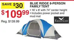 Dunham's Sports EAGLES CAMP BLUE RIDGE 8-PERSON FAMILY TENT offer