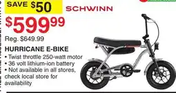 Dunham's Sports SCHWINN HURRICANE E-BIKE offer