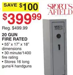 Dunham's Sports 20 GUN FIRE RATED offer