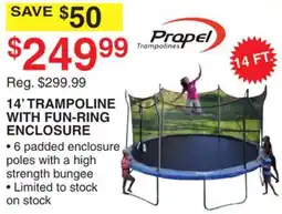 Dunham's Sports PROPEL 14' TRAMPOLINE WITH FUN-RING ENCLOSURE offer