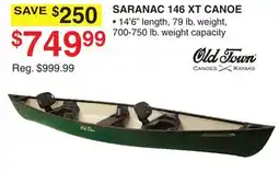 Dunham's Sports SARANAC 146 XT CANOE offer