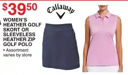 Dunham's Sports WOMEN'S HEATHER GOLF SKORT OR SLEEVELESS HEATHER ZIP GOLF POLO offer