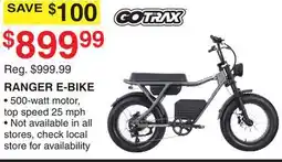 Dunham's Sports GO TRAX RANGER E-BIKE offer