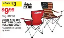 Dunham's Sports LOGO ARM OR PATTERN QUAD FOLDING CHAIR offer