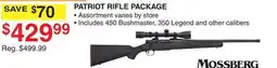 Dunham's Sports MOSSBERG PATRIOT RIFLE PACKAGE offer