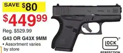 Dunham's Sports GLOCK G43 OR G43X 9MM offer