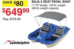 Dunham's Sports BAJA 5 SEAT PEDAL BOAT offer