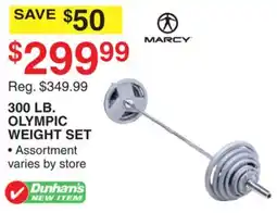 Dunham's Sports MARCY 300 LB. OLYMPIC WEIGHT SET offer