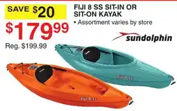 Dunham's Sports SUNDOLPHIN FIJI 8 SS SIT-IN OR SIT-ON KAYAK offer