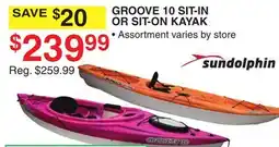 Dunham's Sports GROOVE 10 SIT-IN OR SIT-ON KAYAK offer