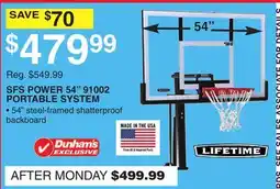 Dunham's Sports LIFETIME SFS POWER 54 91002 PORTABLE SYSTEM offer
