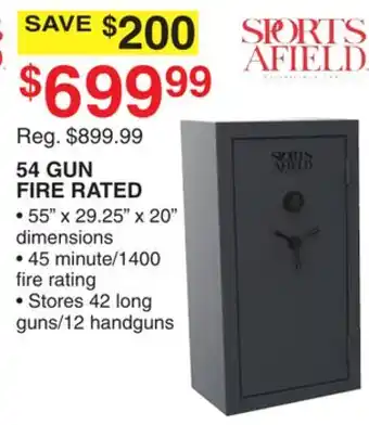 Dunham's Sports 54 GUN FIRE RATED offer
