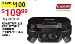 Dunham's Sports COLEMAN ROADTRIP 225 TABLETOP 2 BURNER PROPANE GAS GRILL offer